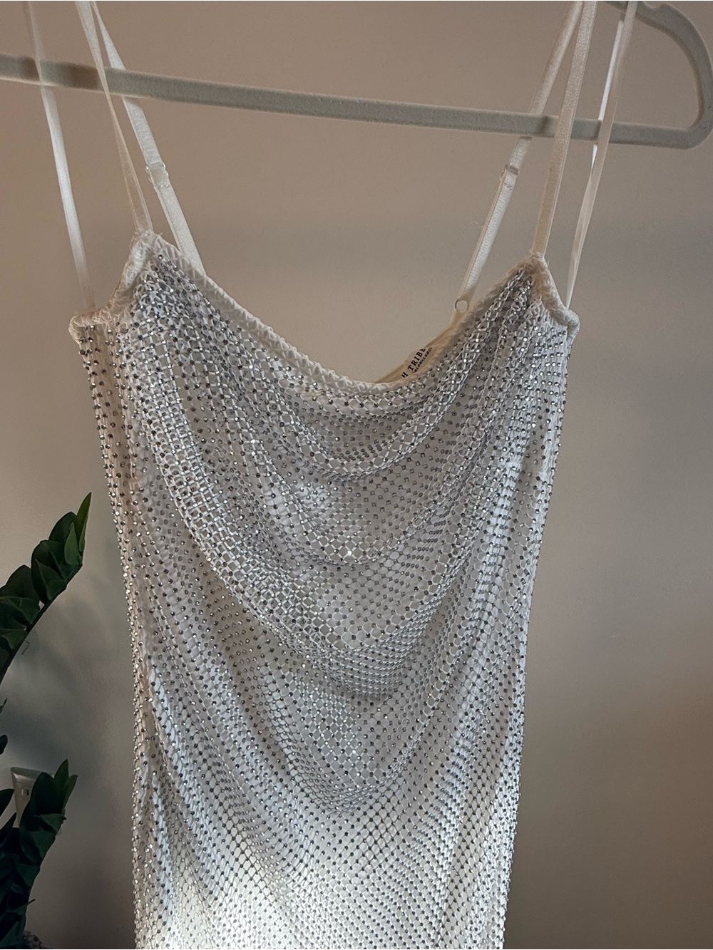 12th Tribe Ezmerelda White Rhinestone Fringe with coco pearl necklace - Picture 3 of 12